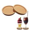 WinJapan Cork Coasters, 2 Small Wooden Cork Coasters, Round, Thick, Solid Color (2)