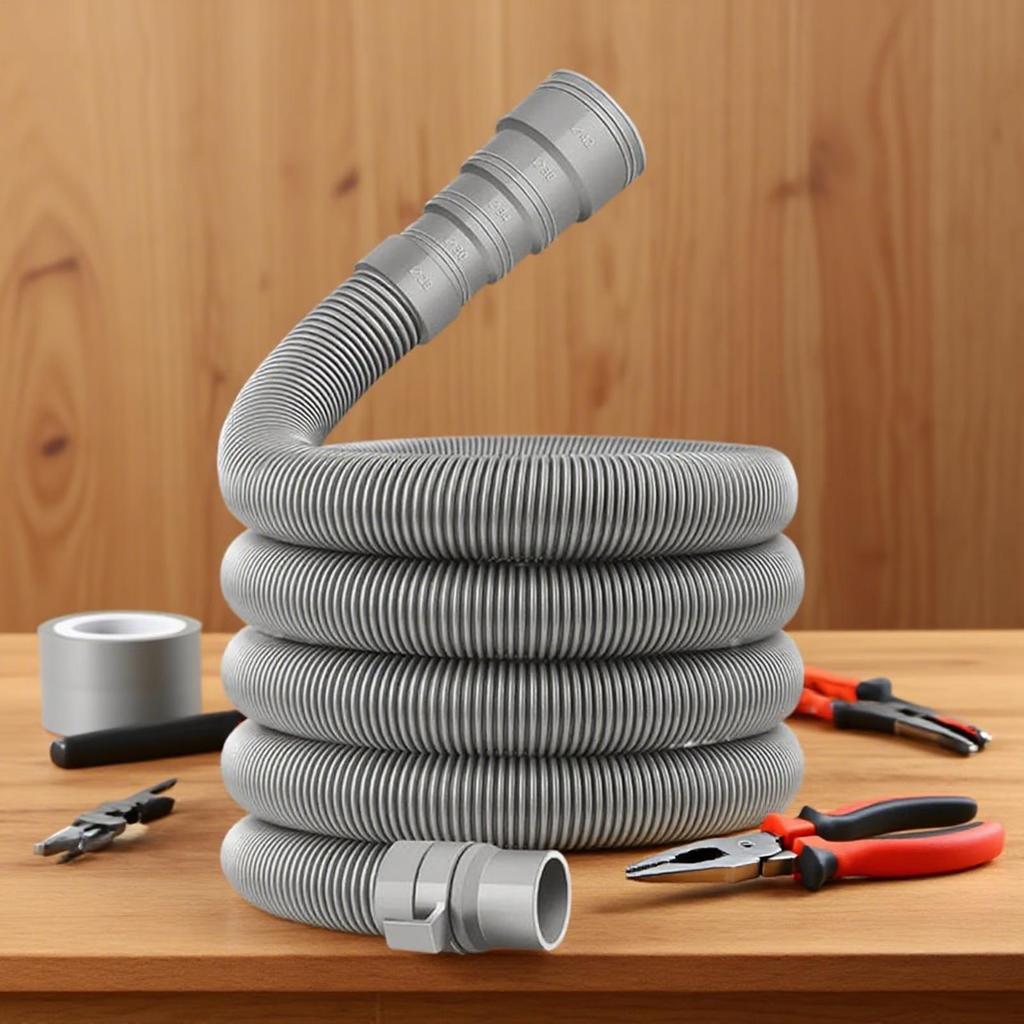 Складной комплект канализационных труб для каравана, 10 м, канализационный шланг для трейлера RV с регулируемым адаптером и зажимом, герметичный шланг для RV, аксессуары для RV