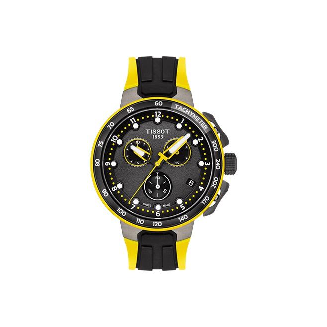Tissot Часы коллекции Race Кварцевый механизм Мужские часы Часы 43 мм Черный циферблат Корпус из нержавеющей стали T111.417.37.057.00