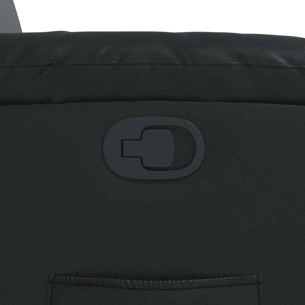 Recliner Chair Black Artificial Leather