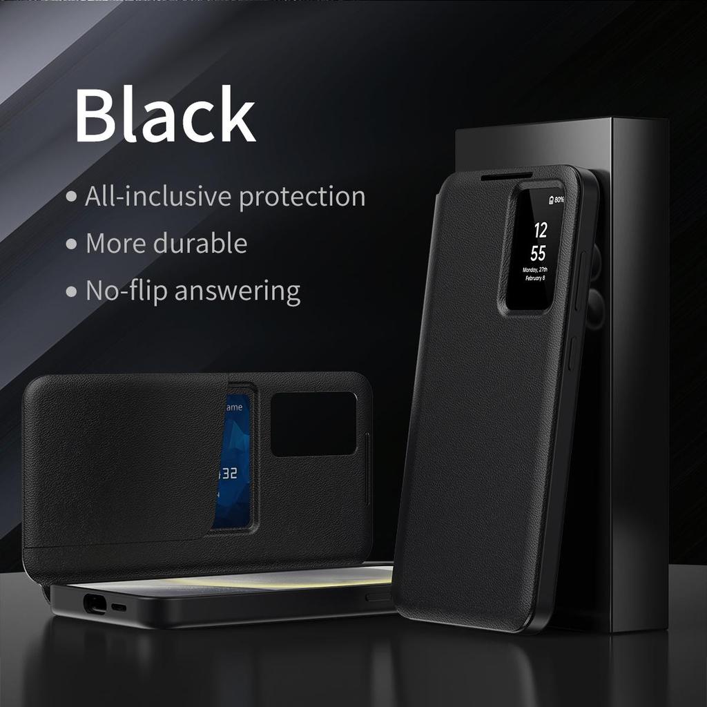 A57, Роскошный умный чехол-книжка S-View Premium из ПУ-кожи с крышкой-карточницей для Samsung Galaxy A57 5G, Защитные пленки, Ударопрочный корпус