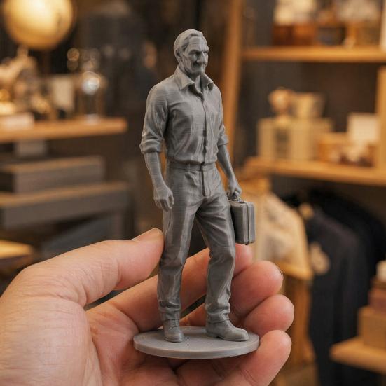 Статуэтка делового человека на стол, 3D-печатный декор для офиса для мужчин, Фигурка руководителя с портфелем, Мотивирующий подарок для домашнего офиса