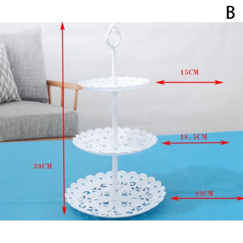 1/2Pcs Cake Stand Dishes Cupcake Snacks Plates Three-Layer Creative Fruit Basket