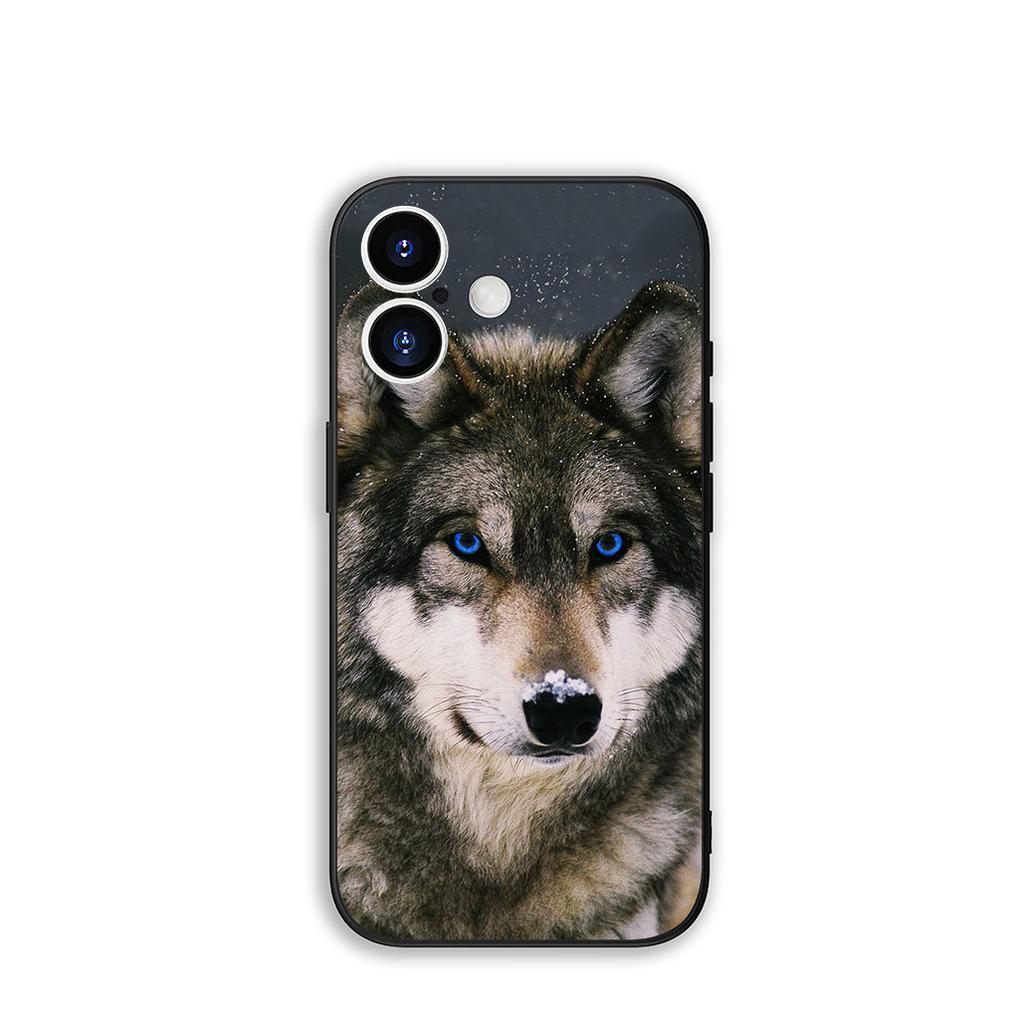 for Apple iPhone 17 16 15 11 Pro XS Max XR 6 7 8 Plus + SE 2020 5 16E Phone Cover Case Stalking Wolf Art