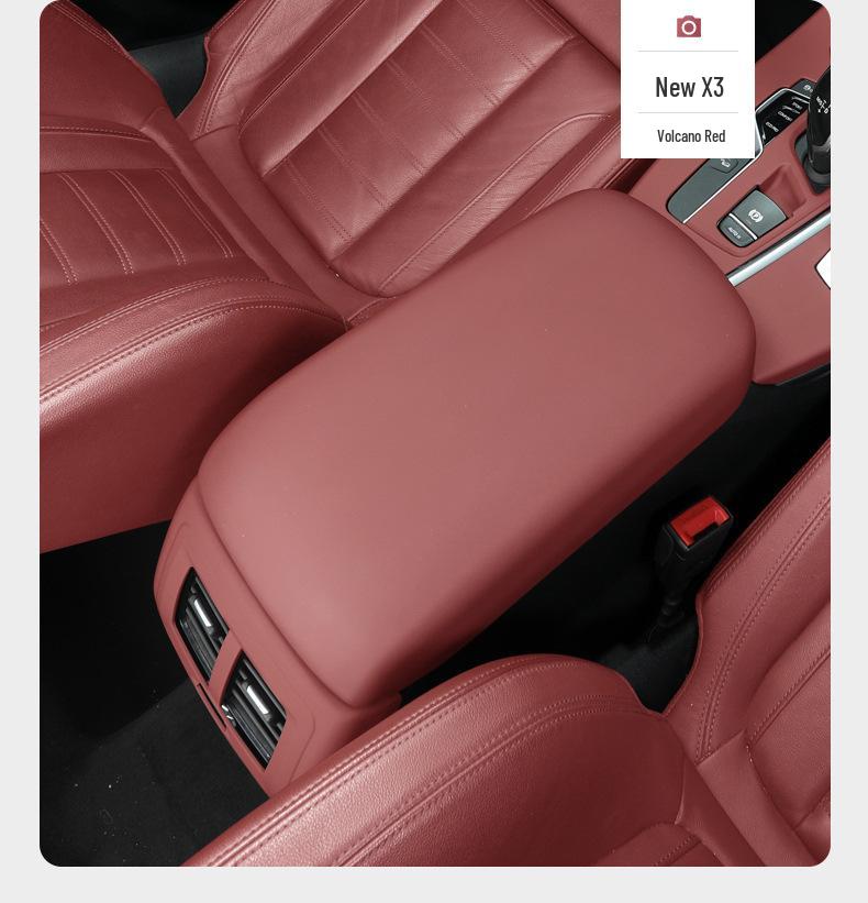 BMW Center Console Armrest Cover for 3, 5, X3, X4, iX3/i3, X5, X6, X7 Series - Leather Protective Sleeve