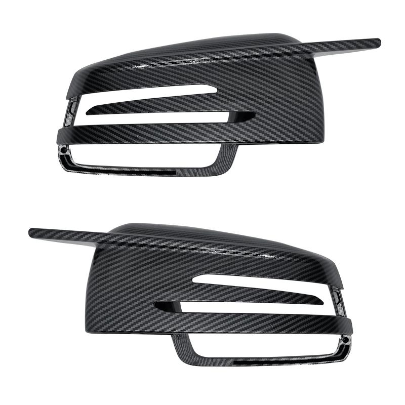 2pcs Replacement Carbon Fiber Pattern Rearview Side Mirror Cover Caps For Mercedes Benz W176 W246 W204 W212 W221 C117 X204 X156