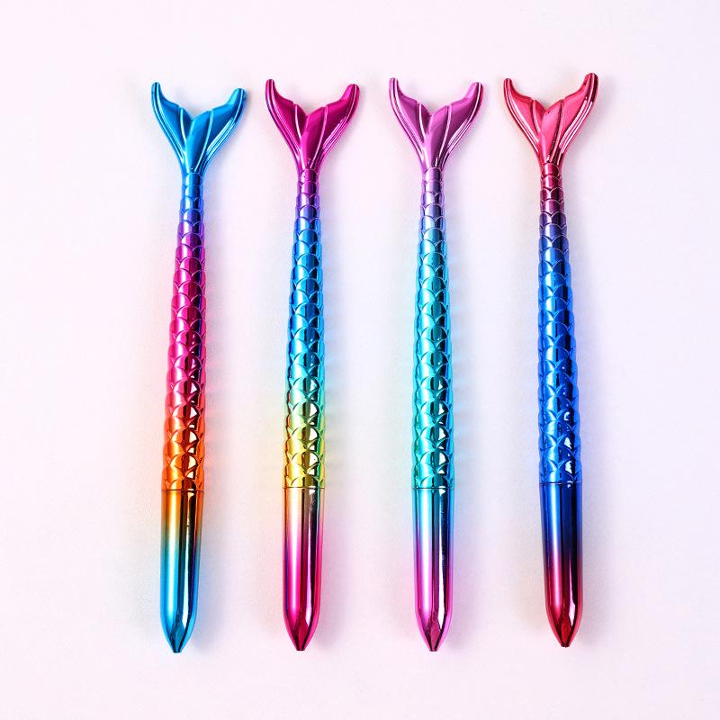 1/4 шт. креативная синяя шариковая ручка Mermaid Tail нейтральная ручка цветная подарочная ручка