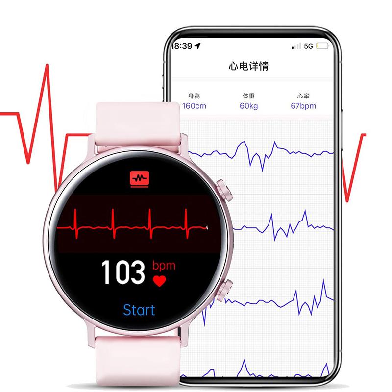 Chibear Ecg + Ppg Bluetooth Call Smart Watch Women Ip67 Водонепроницаемый монитор сердечного ритма Men Smartwatch для Samsung Galaxy Active