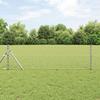 VidaXL Wire Fence with 7 Posts 0.6x10 M Galvanized Steel 3351131