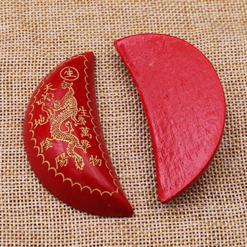 Священные кубки Деревянные гадания Священные кубки Чашки Инь и Ян Принадлежности для гадания