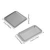 2PCS/SET Rustproof Stainless Steel Tray Flat Design BBQ Plate Serving Plate Shallow Tray  Buffet