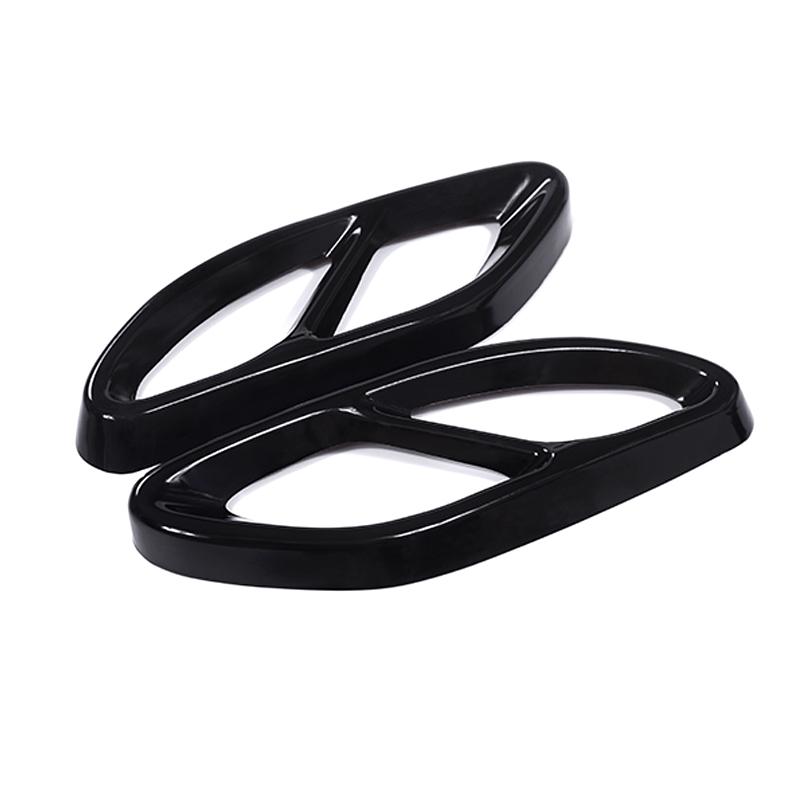 2 шт., накладка на выхлопную трубу из нержавеющей стали для Mercedes Benz ABCE GLC GLE Class W176 W246 W205 W213 AMG, Стайлинг автомобиля