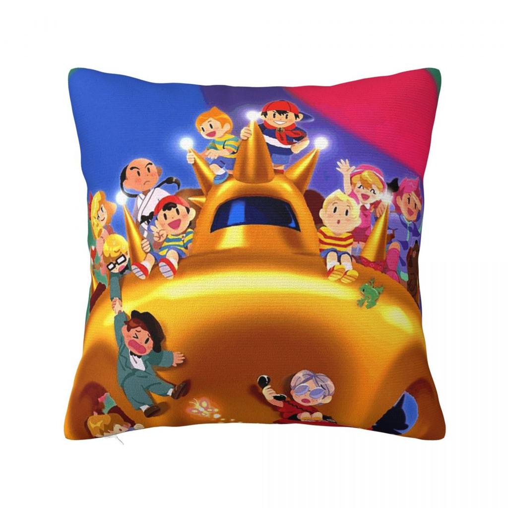 Earthbound Square Pillowcase Pillow Cover Polyester Cushion Zip Decorative Comfort Throw Pillow for Home Sofa