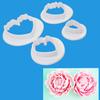 4pcs Flower Petals Pattern Slicing Molds Cookie Moulds Set Wear-resistant Cake Slicers Decorating Accessories Household Use