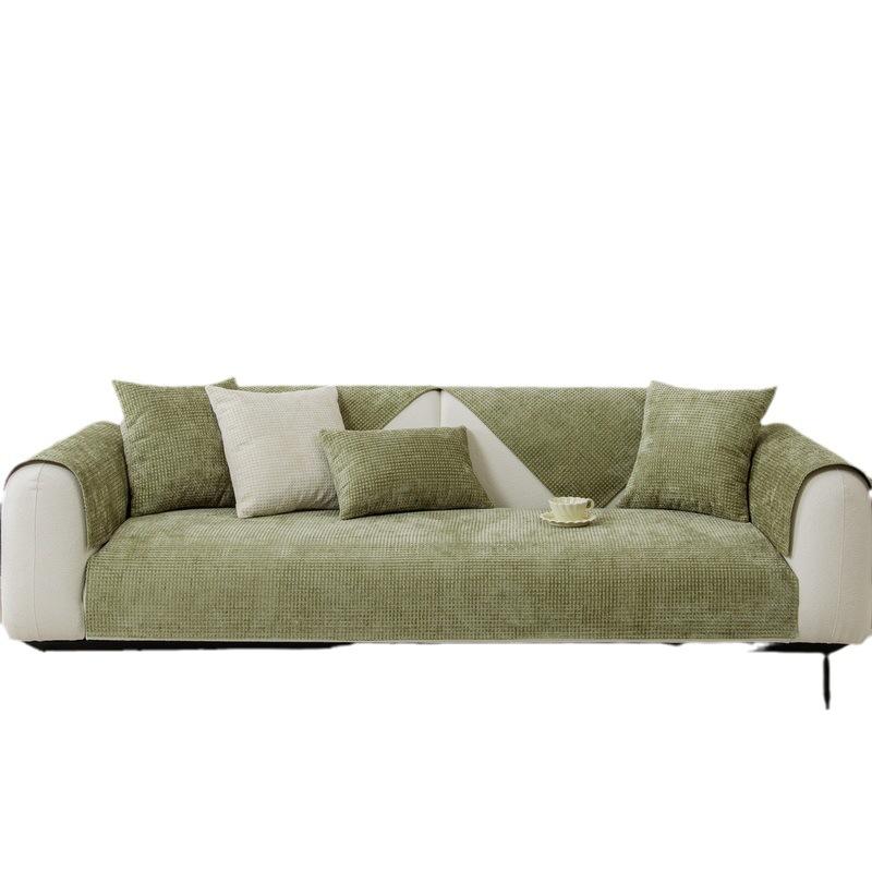 Подушка для дивана из шенилла, Универсальный чехол-накидка на спинку, Простой нескользящий чехол для дивана, Высококачественная подушка для сиденья.