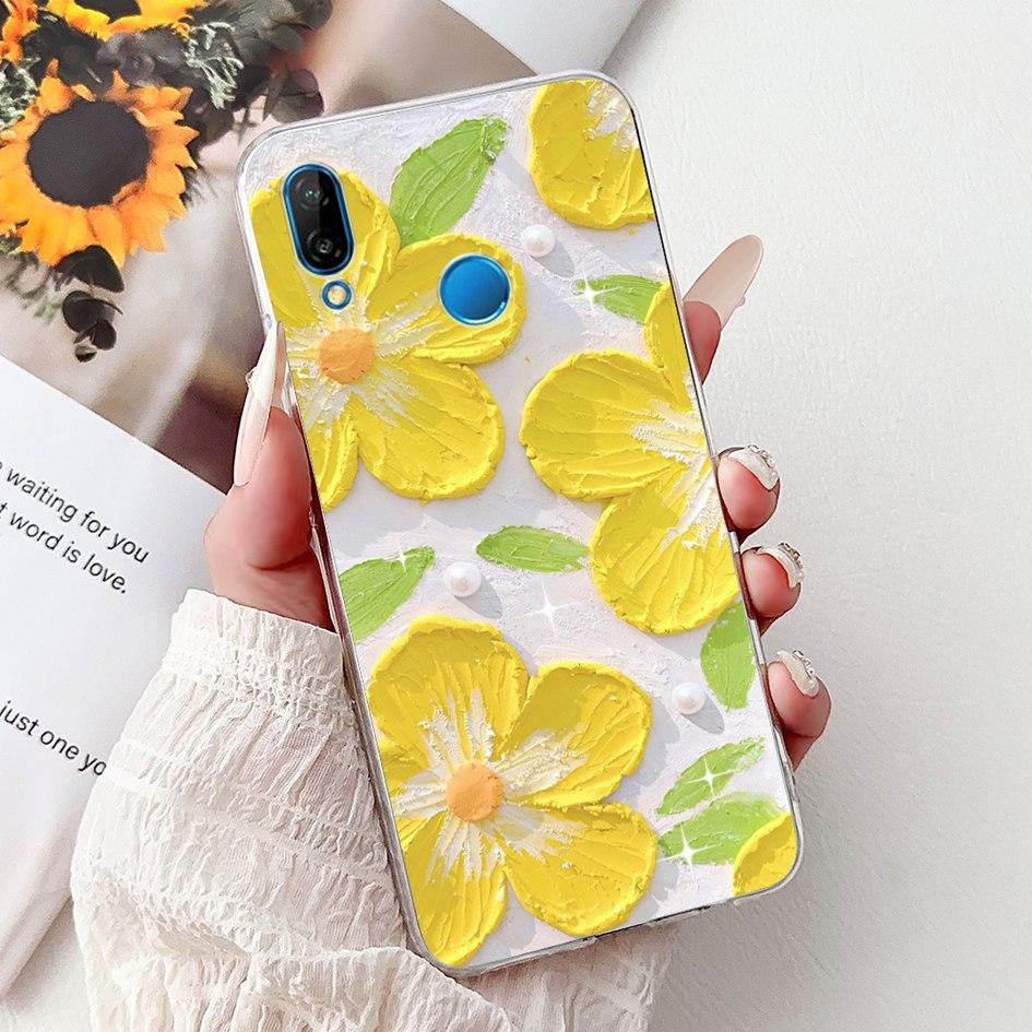 Case For Huawei P20 Lite Cover ANE-LX1 ANE-LX2 ANE-LX3 New Fashion Butterfly Soft Silicon Cover For Huawei P20Lite Nova 3e Funda