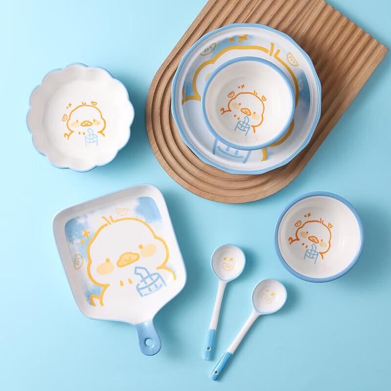 ZISIZ Easy Duck Керамический детский набор посуды (6 шт)
