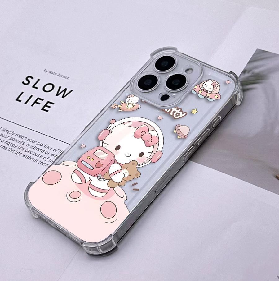 Чехол KT Cat для iPhone (iPhone 15/14/13/12/11 Pro) - Милый, Ударопрочный, Хит продаж.