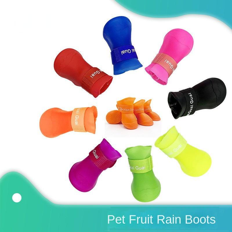 Pet Rain Boots Waterproof Non-Slip Dog Shoes Soft Sole Foot Cover Teddy Walking Shoes Silicone Cat Shoes Supplier ODM Custom