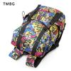Fashion Graffiti Ladies Drawstring Backpack Leisure Computer Bag Outdoor Large Capacity Men's Rucksack College Student School Bags