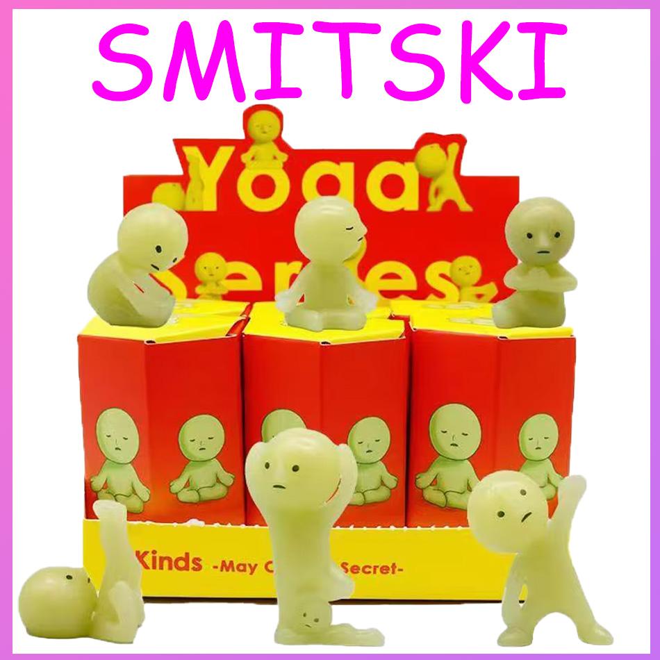 В наличии SMISKI 1-6 шт. ЛАЙФИНГ бокс слепой Серия Светящаяся в темноте Зеленая Кукла Фигурки Действия Декорация Модель Игрушка Фанаты Детские Подарки