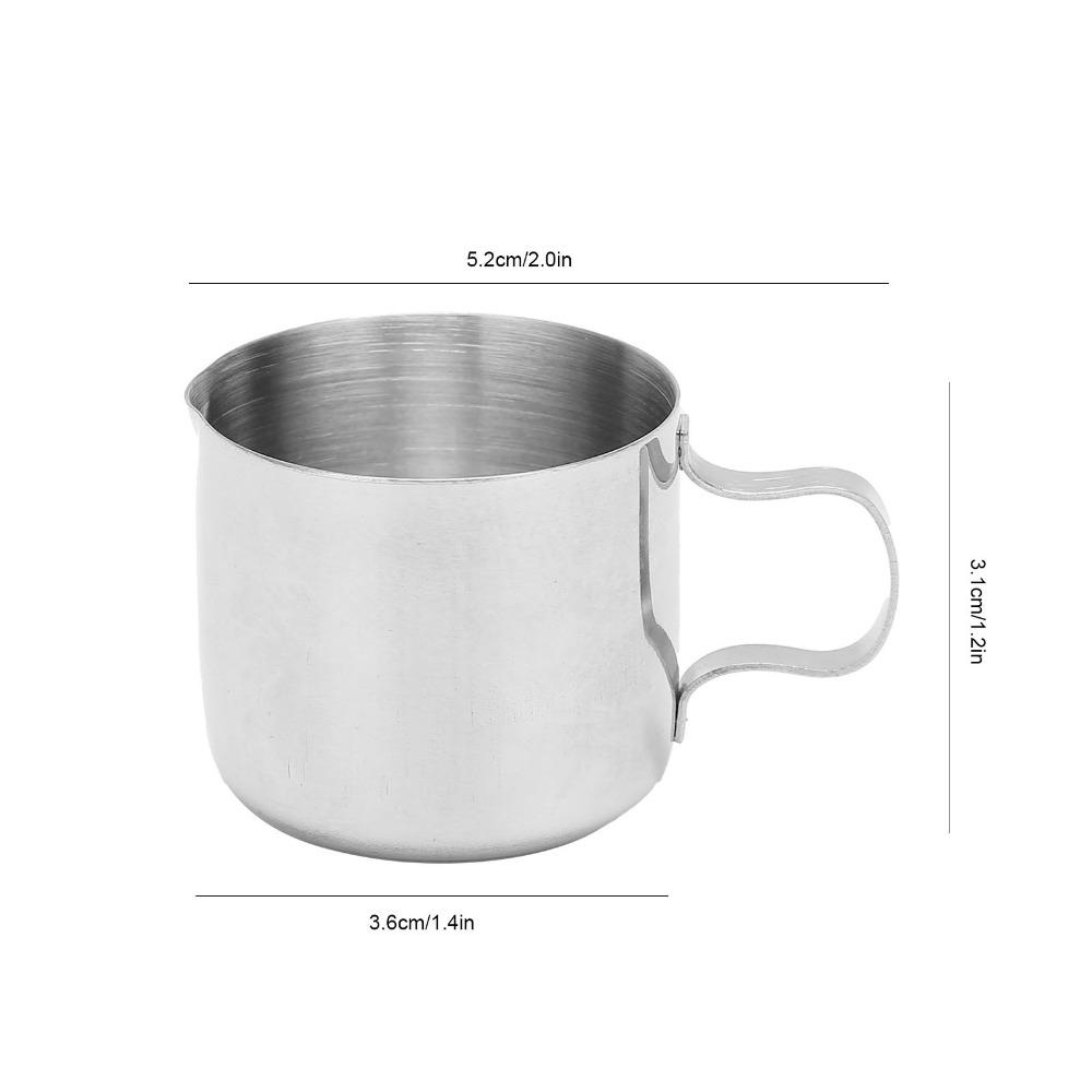 Rustless Steel Milk Frothing Cup 30ml Latte Art Cup Polished Milk Steaming Jug Milk Foam Stirring