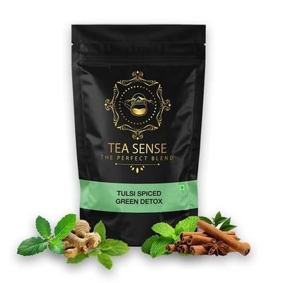 TEA SENSE Tulsi Spiced Green Detox | Листовой чай | 100 г | Смесь зеленого чая, тулси и индийских трав | 50+ чашек