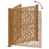 Garden Gate 100x100 cm Weatherproof Steel Leaf Design