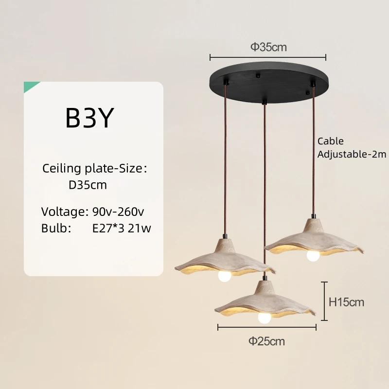 Спальня домашний ресторан светодиодный подвесной светильник в скандинавском стиле креативный кремовый стиль современное искусство средневековое освещение прикроватная лампа Wabi Sabi