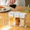 Kitchen Seasoning Bottle SetHousehold Plastic Seasoning JarOil Salt and Sugar Bottle Combination Storage Box