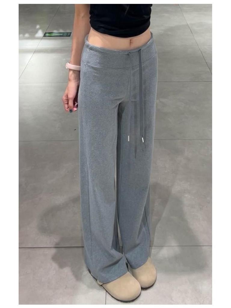 Lulu Unisex High Waist Slimming Sweatpants - Autumn 2026: Wide Leg, Plus Velvet