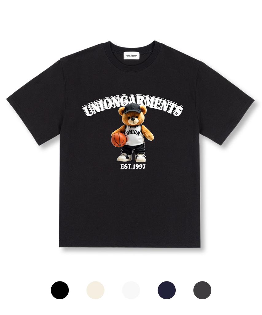 UNION GARMENTS Basketball Bear Oversized Short Sleeve T-Shirt 5 Colors