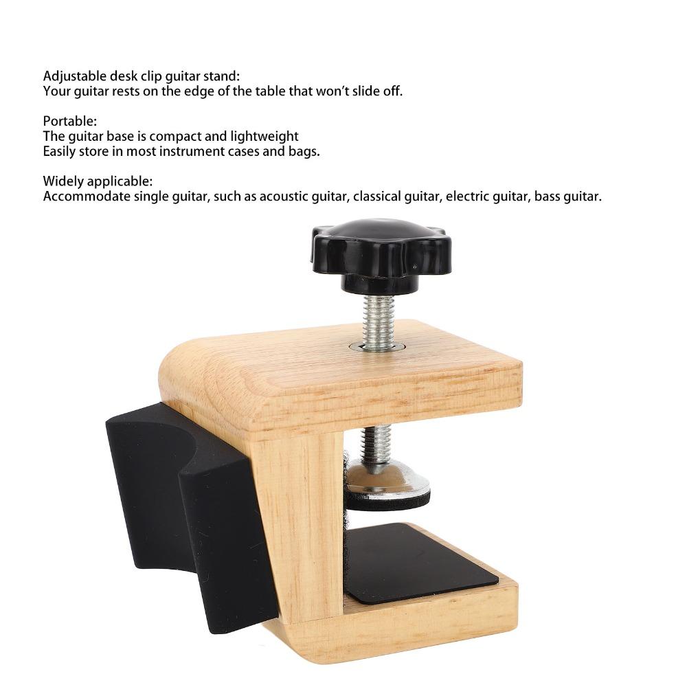 Black+Wood color Guitar Neck Rest Adjustable Clamp Table Clamp Guitar Stand For Guitar