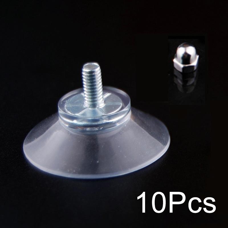 10 шт. круглых присосок для створки, пластиковых с винтами, белая гайка, вакуумный держатель, присоски