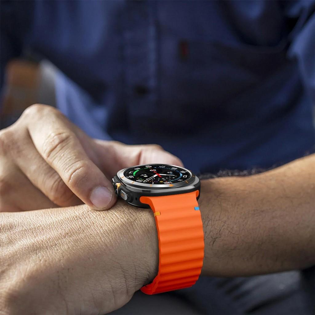 Оригинальный ремешок для Samsung Galaxy Watch Ultra 2025 Силиконовый браслет для Galaxy Watch Ultra/7 6 5 4 44 мм 40 мм 4/6Classic Ремешок