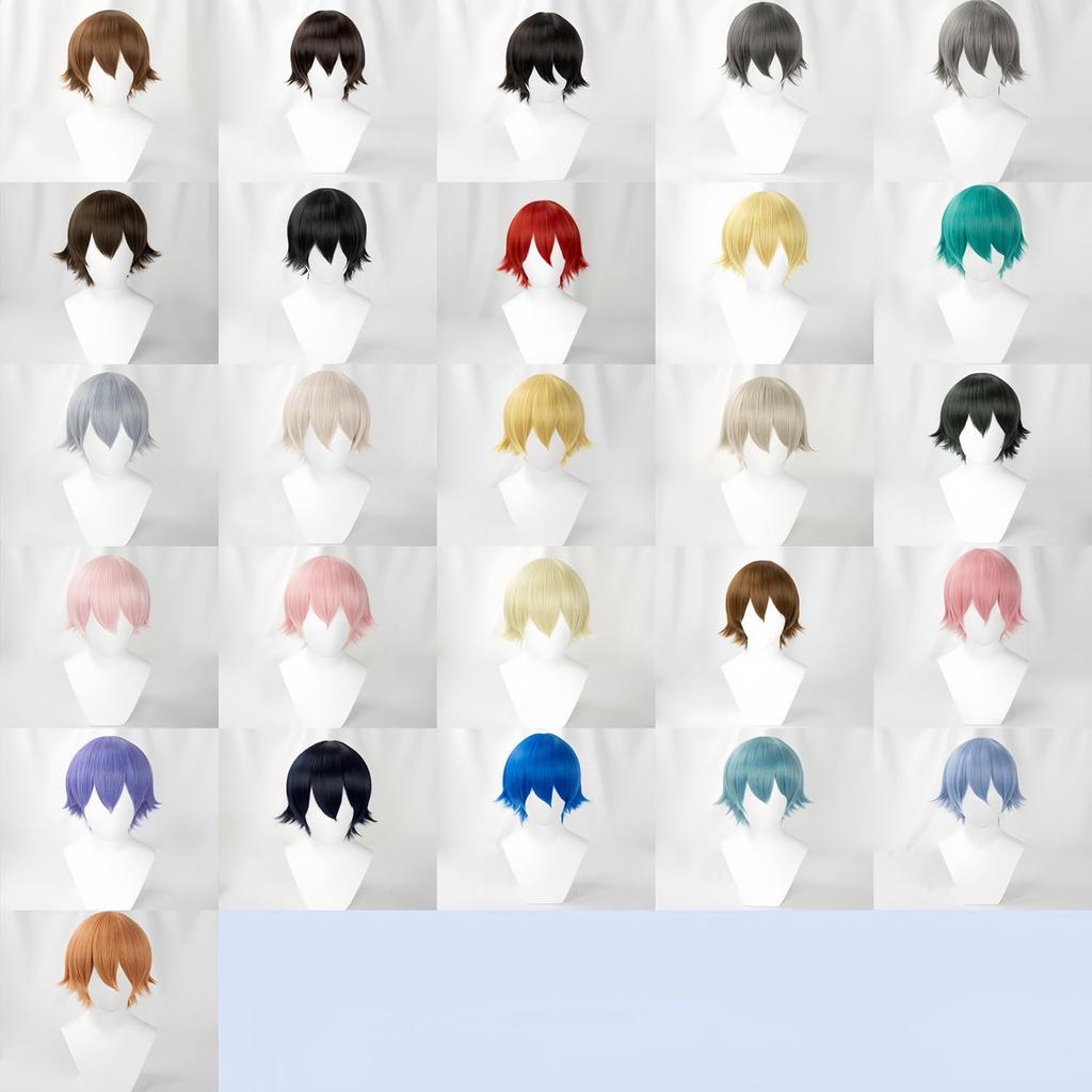 Dark Red Fluffy Cosplay Costume Wig with Event Wig Men's Wig, All-Purpose Wig, Unisex, Heat-Resistant Fiber, Net,