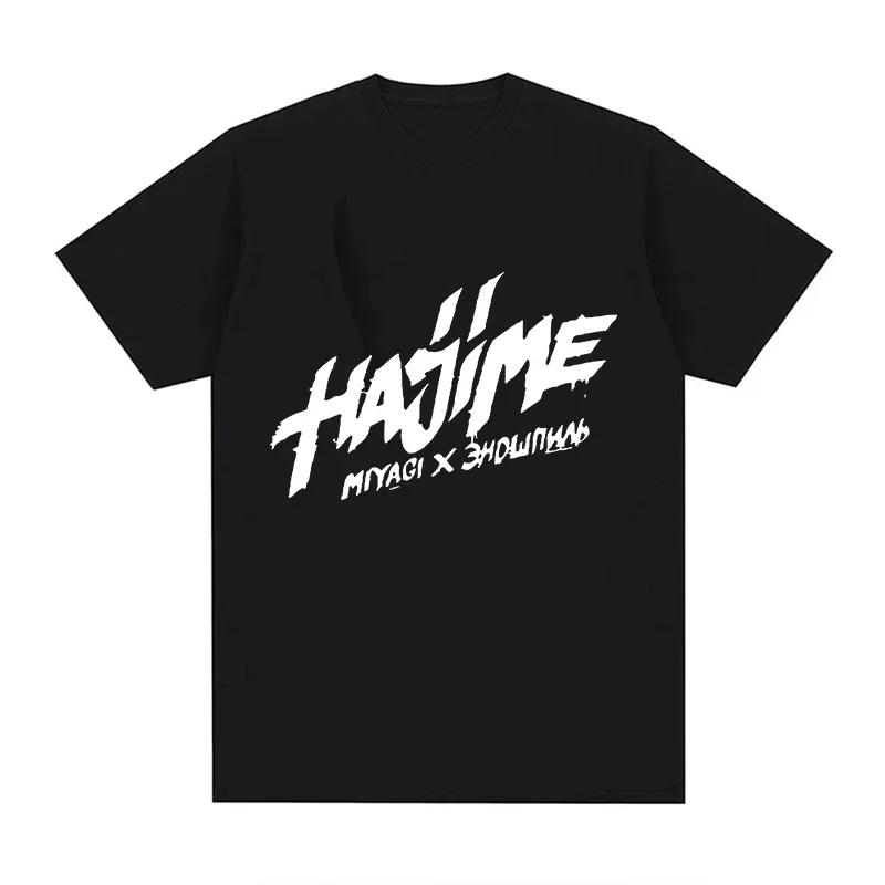 Футболка Hajime Miyagi Andy для мужчин и женщин, больших размеров, модная, с круглым вырезом, повседневная, уличная, дышащая, свободного покроя, с принтом, унисекс