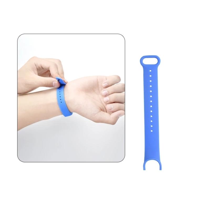 Для Xiaomi Mi Band 6 (CA8856) Однотонный силиконовый ремешок для часов(белый)