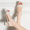 Special Women's Shoes Plus Size Sandals Women's Summer Fashion One-word Buckle Strap Thick Heel Evening High Heels