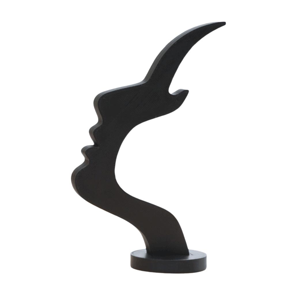 Curved Design Side-Face Shaped Eyeglass Holder Creative Artistic Desk Decor Christmas Present