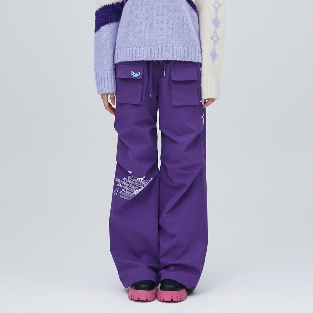 LALAFOX Printing Pocket Pants Purple Bp3Wp011