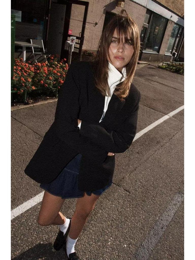 Женский свободный пиджак в стиле ретро-стритстайл Осень 2024 - Европейская и американская мода