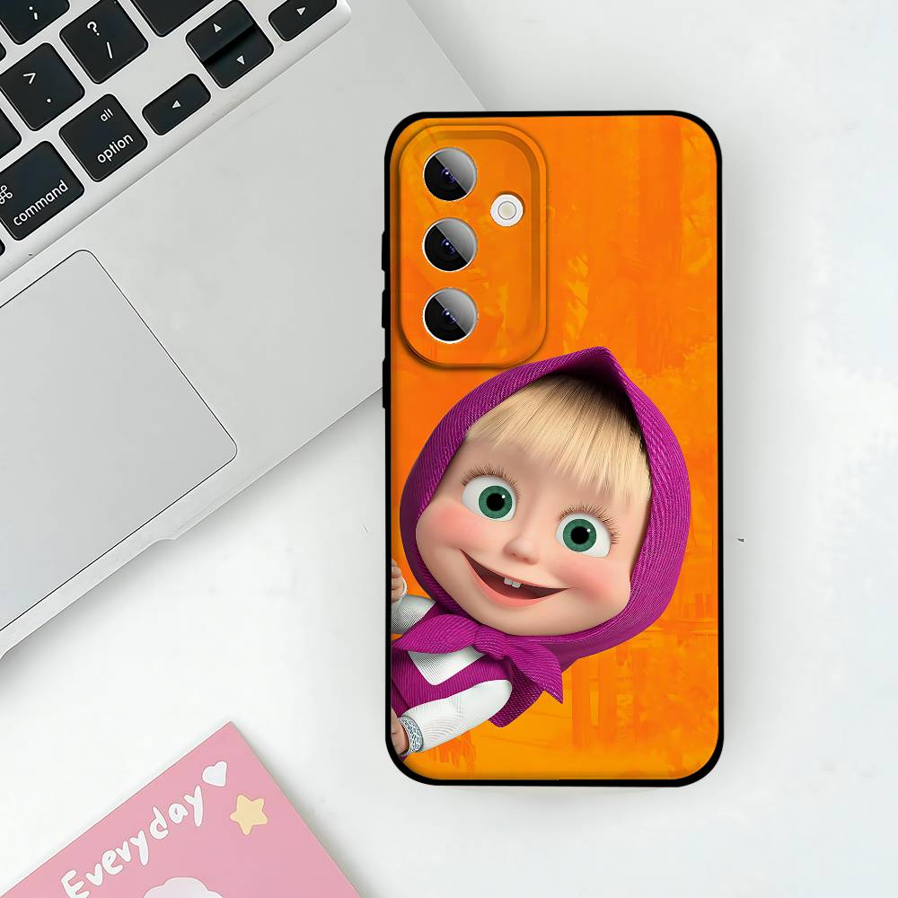 Cartoon M-MashaS And The B-Bears Phone Case For Samsung Galaxy S24/S25/S22/S30/Note20/Lite/Ultra Soft Original Liquid Silicone