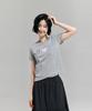 AWESOME STUDIO Kitsch Patchwork T-Shirt Melange Gray
