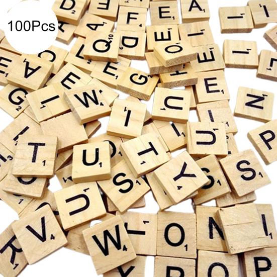 100 шт. деревянные плитки с алфавитом, буквы, числа, поделки, детские развивающие игрушки