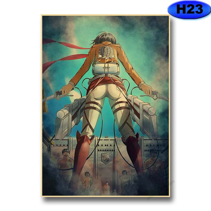 Attack On Titan Season 4 Poster Retro Kraft Paper Posters Prints Anime Decor Home Living Room Bar Art Painting Wall Stickers