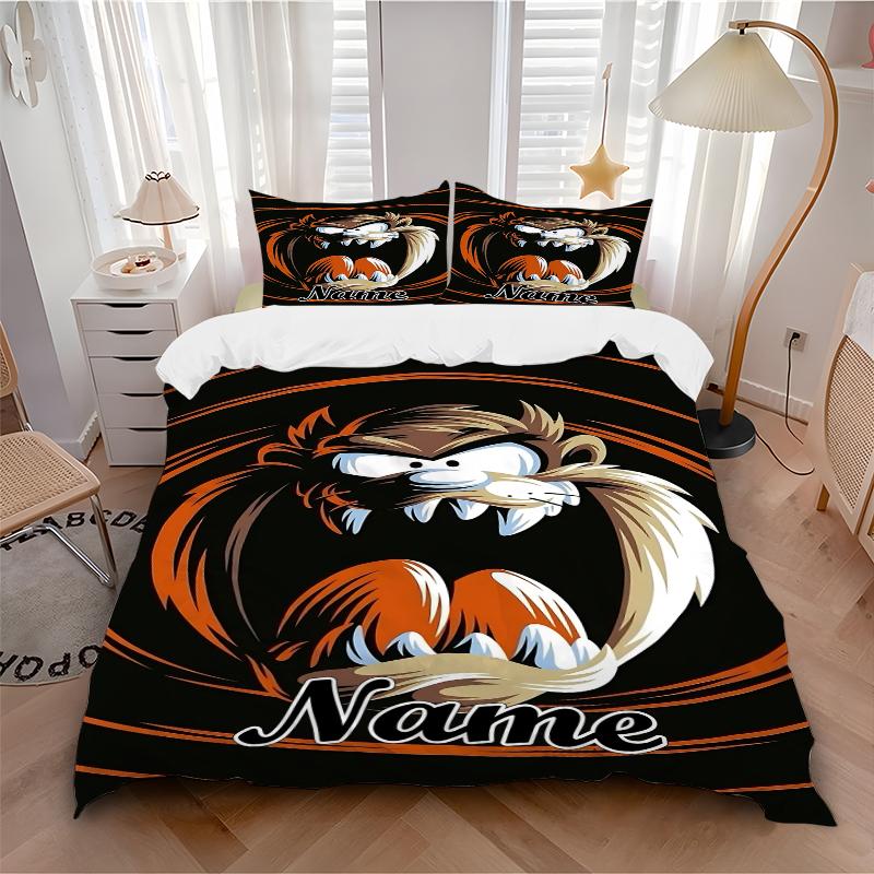 Custom Textile Looney Tunes Bedding 3 Piece Set HD Print Duvet Cover Pillowcases for Teens Adult Bedroom Decoration