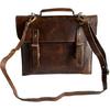 New Buffalo Leather Briefcase Messenger Bag For Men Women Office School Laptop Satchel Shoulder Bags, 15 Inch Medium