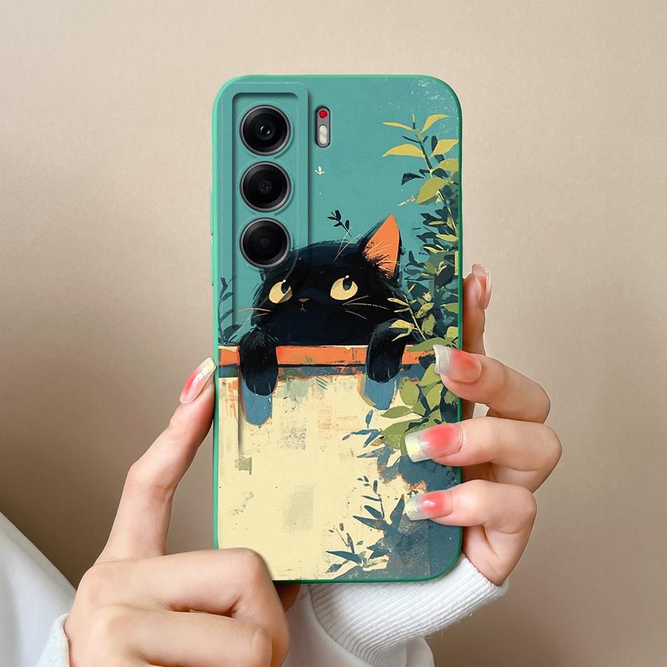 Чехол для телефона Tecno Camon 40 Pro Милые животные Мягкая задняя крышка Жидкий силиконовый корпус для телефона Camon40 Pro 4G 5G Защита от падения Funda