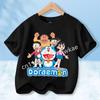 Doraemon Colorful T-shirt Printed Short-sleeved Outdoor Simple Comfortable Pullover Tops Summer Clothes Casuals Round Neck Shirt